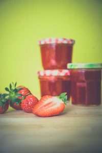 red strawberry jam